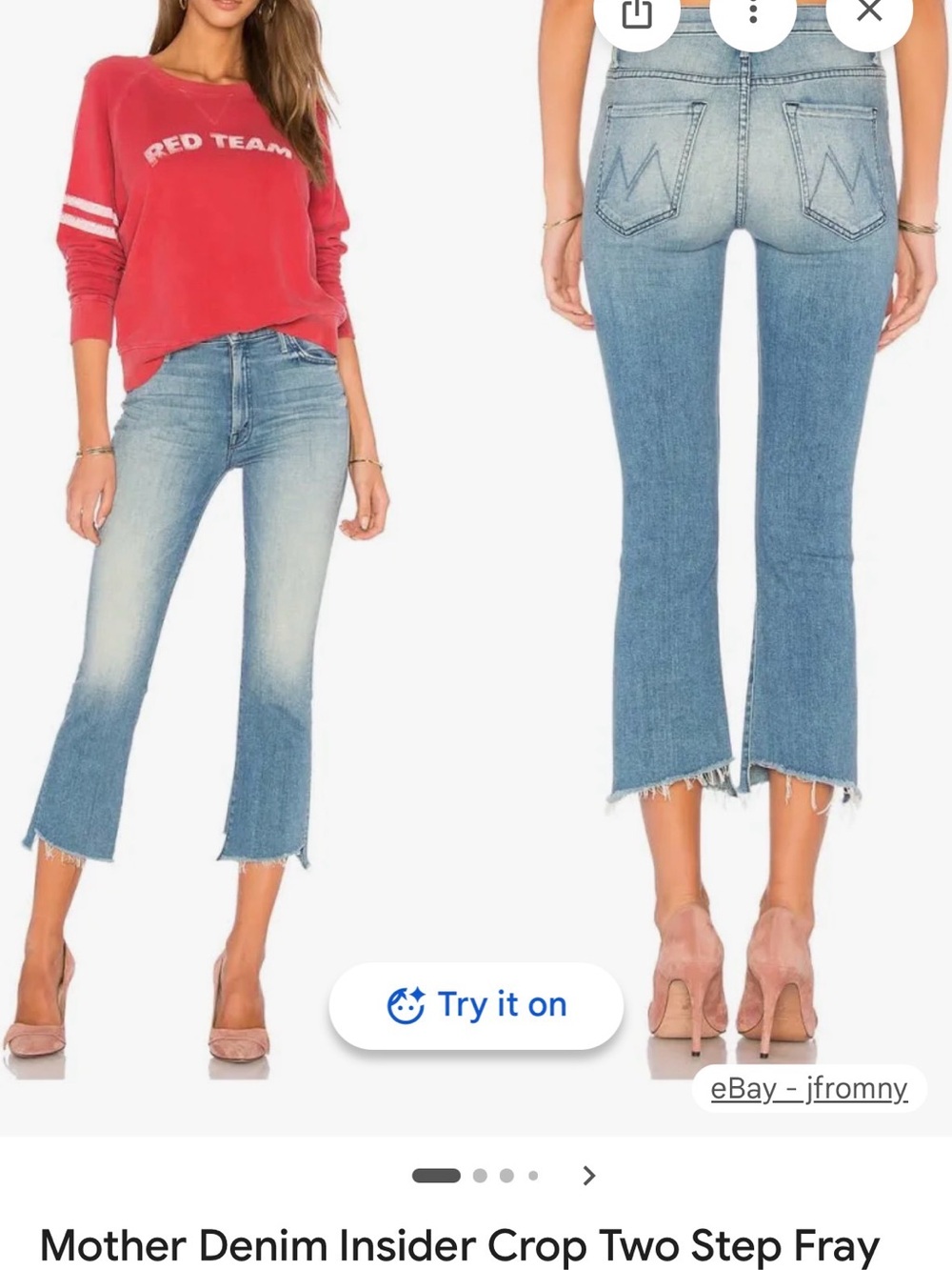 Insider Crop Two-Step Fray Jeans - Light Blue